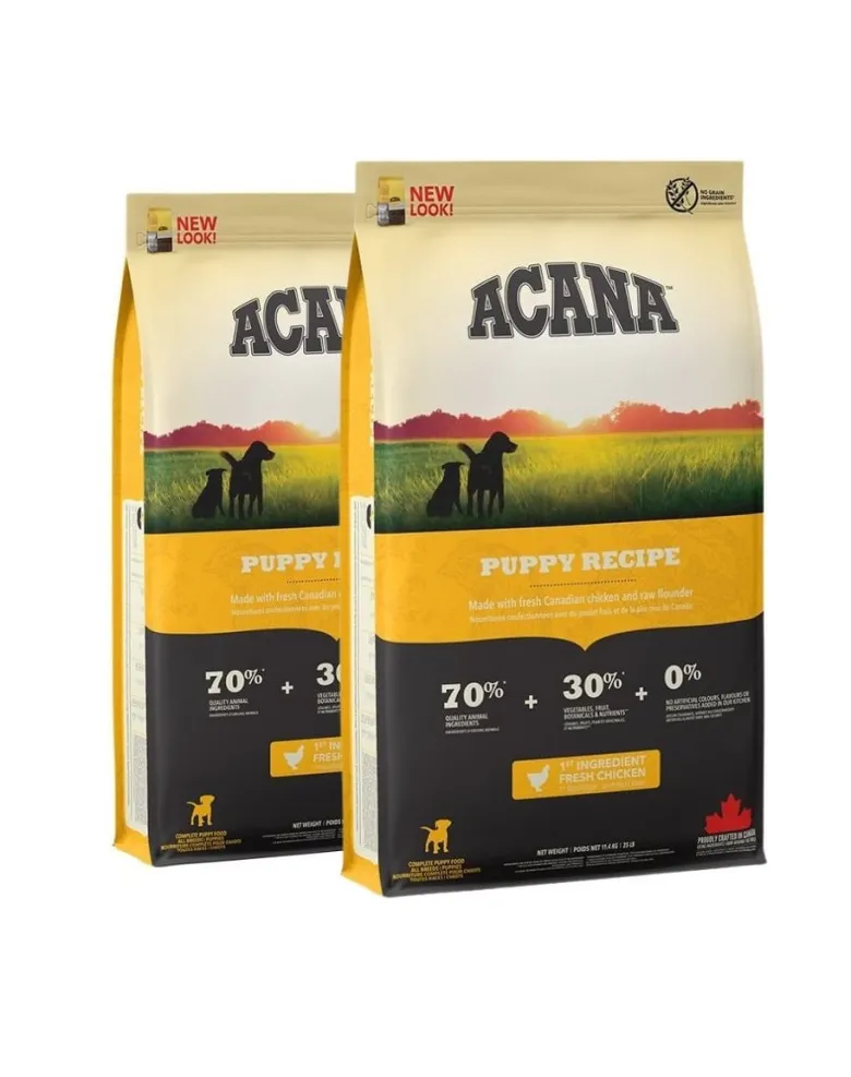 ACANA Puppy Recipe dog 22.8 kg (2 x 11.4 kg)