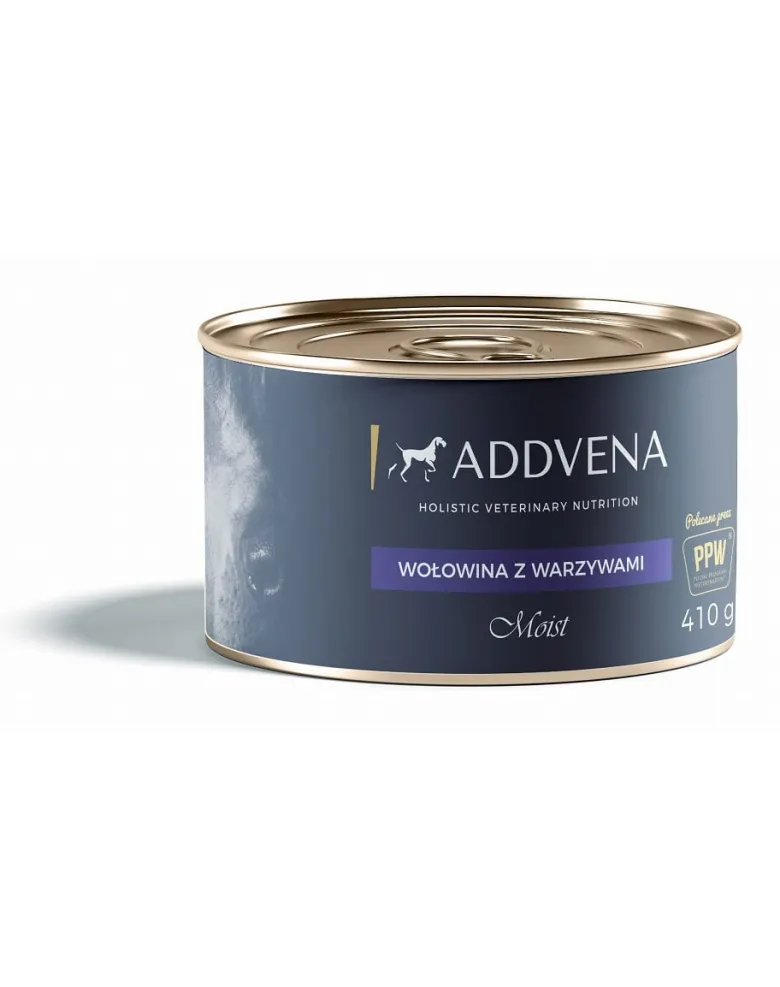 ADDVENA Moist Manzo con verdure 410g cibo umido per cani adulti
