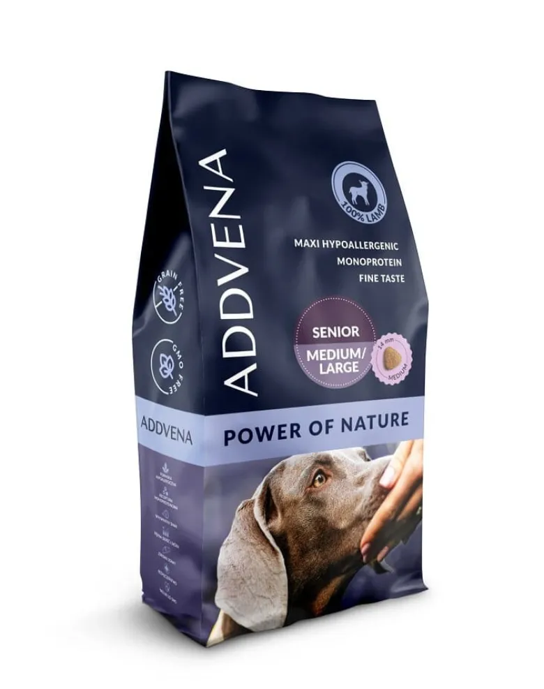 ADDVENA Power of Nature Senior medium&large 10 kg jagnięcina dla starszych psów średnich i dużych