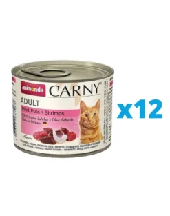 ANIMONDA Carny Adult mix manzo, tacchino e gamberetti 12 x 200g