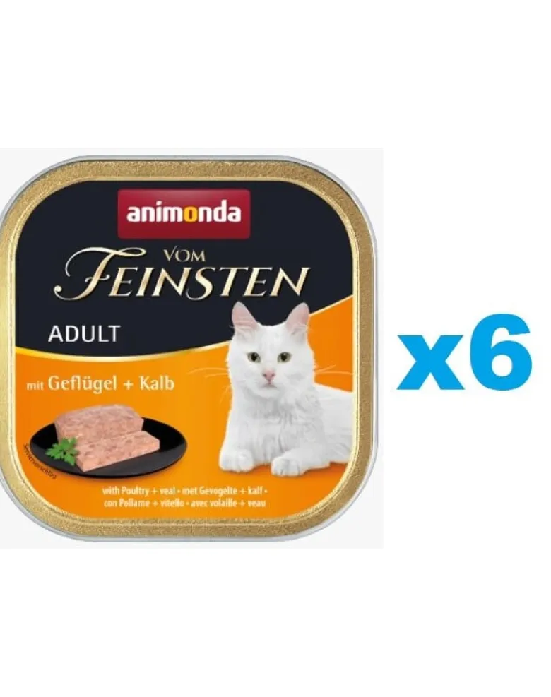 ANIMONDA Vom Feinsten Classic mix con pollame e vitello6 x 100g