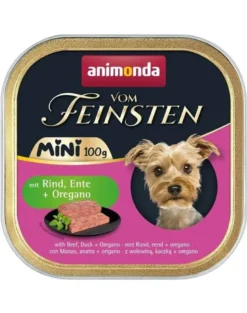 ANIMONDA Vom Feinsten Mini con manzo, anatra e origano 100g cibo umido per cani di piccola taglia