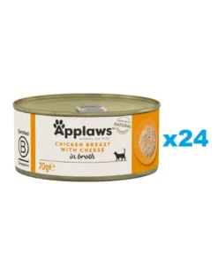 APPLAWS Cat Adult Chicken Breast with Cheese in Broth petto di pollo con formaggio in brodo 24 x 70g