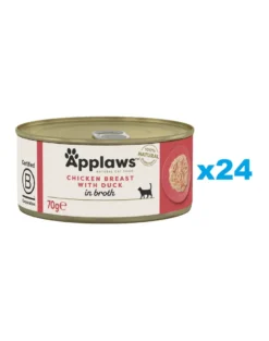 APPLAWS Cat Adult Chicken Breast with Duck in Broth petto di pollo con anatra in brodo 24 x 70g