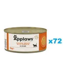 APPLAWS Cat Adult Chicken Breast with Pumpkin in Broth petto di pollo e zucca in brodo 72 x 156g