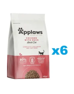 APPLAWS Cat Adult Chicken with Extra Duck 2,4 kg (6x400 g) pollo e anatra per gatti adulti