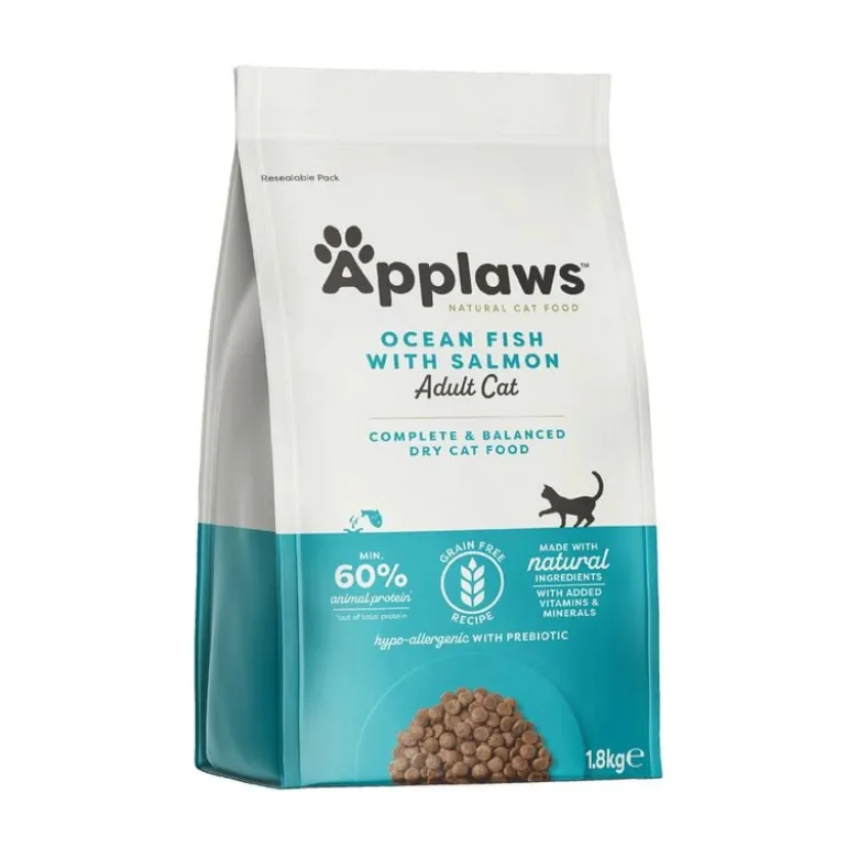 APPLAWS Cat Adult ocean fish and salmon 5,4 kg (3x1,8 kg) pesce oceanico e salmone per gatti adulti