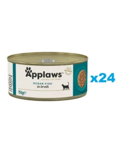 APPLAWS Cat Adult Ocean Fish in Broth pesce oceanico in brodo 24 x 156g