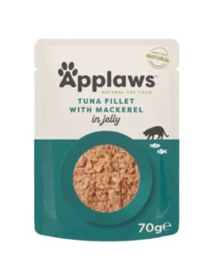 APPLAWS Cat Adult Pouch Tuna with Mackerel in Jelly filetto di tonno con sgombro in gelatina 16 x 70g