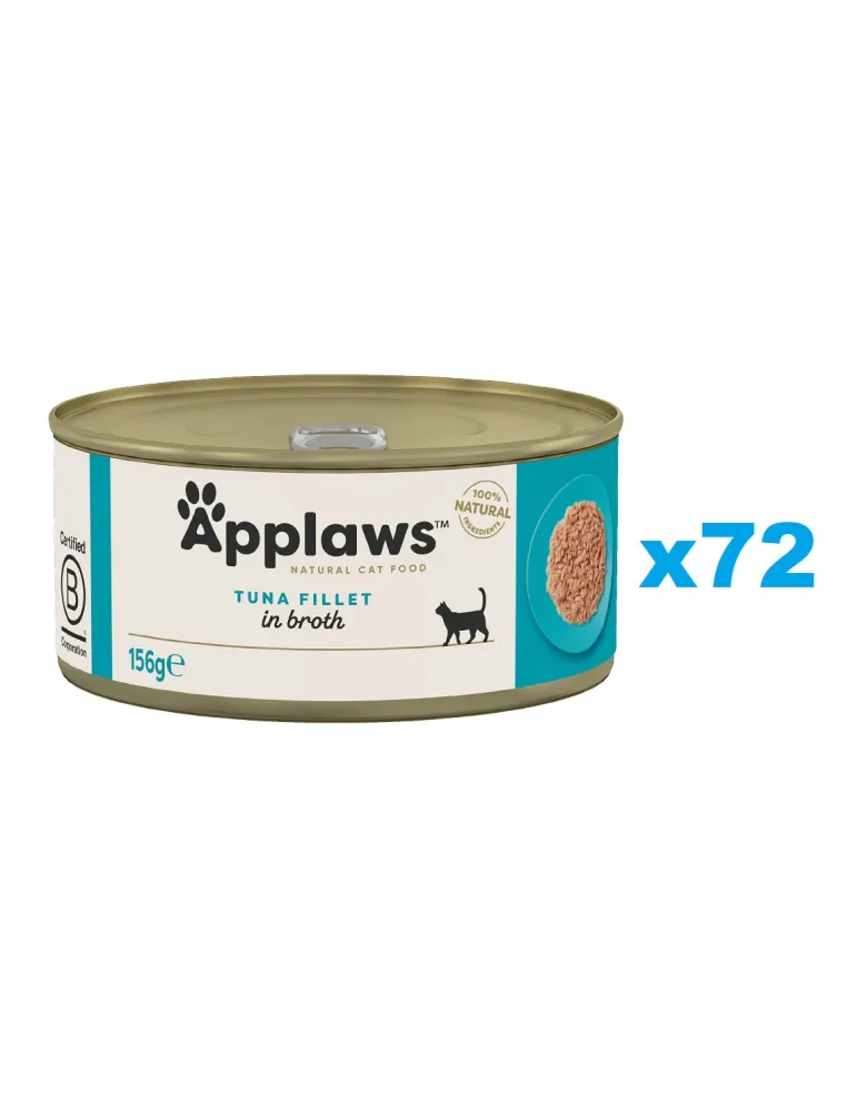 APPLAWS Cat Adult Tuna Fillet in Broth filetto di tonno in brodo 72 x 156g