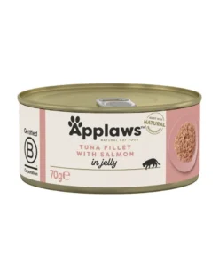 APPLAWS Cat Adult Tuna Fillet with Salmon in Jelly tonno e salmone in gelatina 24 x 70g