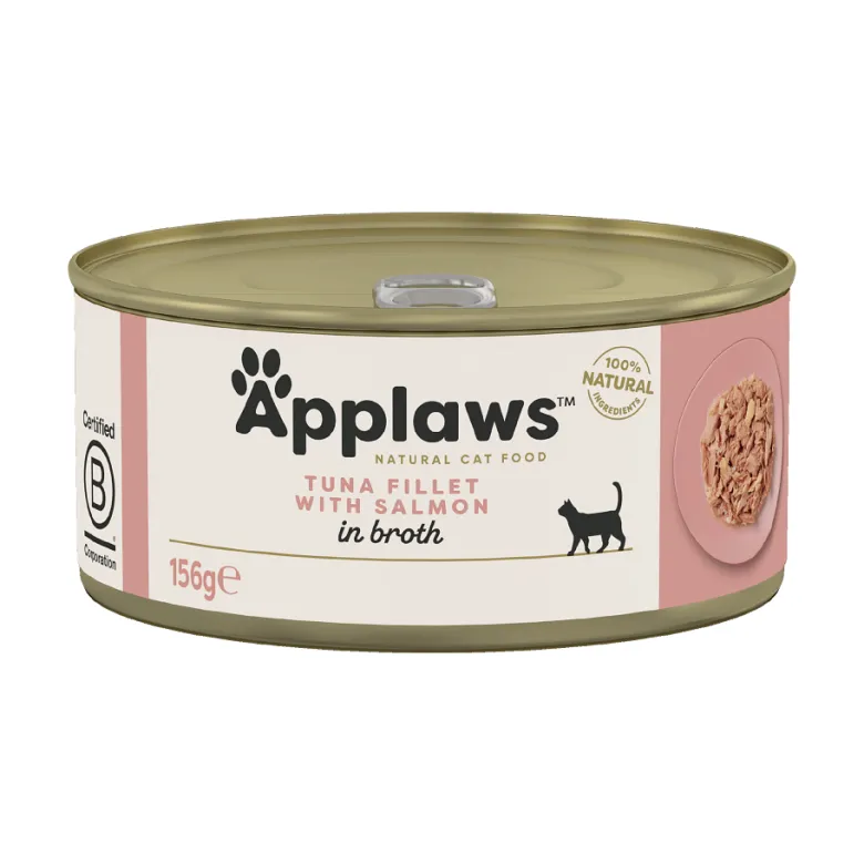 APPLAWS Cat Adult Tuna with Salmon in Broth tonno con salmone in brodo 24 x 156g