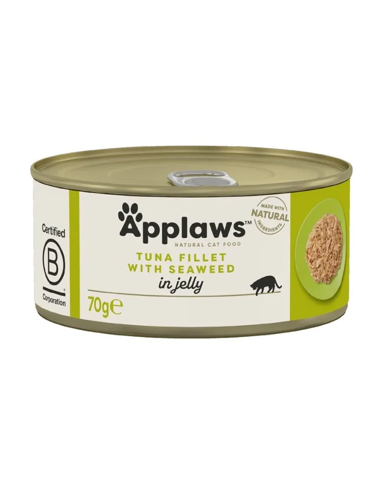 APPLAWS Cat Adult Tuna with Seaweed in Jelly tonno con alghe in gelatina 6 x 70g