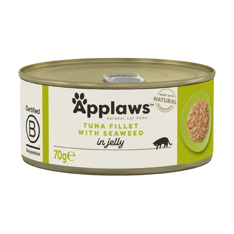 APPLAWS Cat Adult Tuna with Seaweed in Jelly tonno con alghe in gelatina 6 x 70g