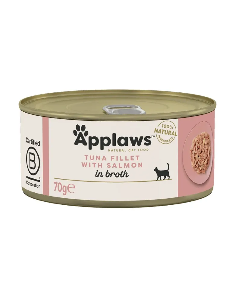 APPLAWS Cat Filetto di tonno con salmone in brodo 70g