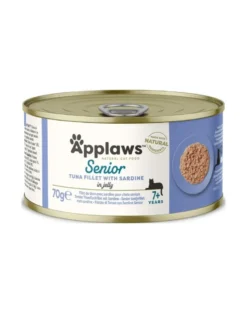 APPLAWS Cat Senior Tuna Fillet with Sardine in Jelly tonno con sardine in gelatina per gatti anziani 6 x 70g