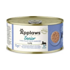APPLAWS Cat Senior Tuna Fillet with Sardine in Jelly tonno con sardine in gelatina per gatti anziani 6 x 70g