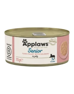APPLAWS Cat Senior Tuna with Salmon in Jelly tonno con salmone in gelatina per gatti anziani 6 x 70g