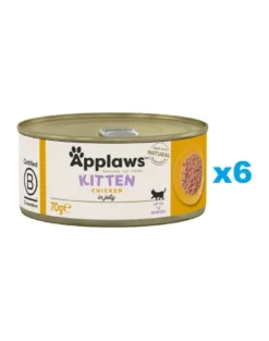 APPLAWS Kitten Chicken Breast cibo umido per gattini pollo in gelatina 6 x 70g