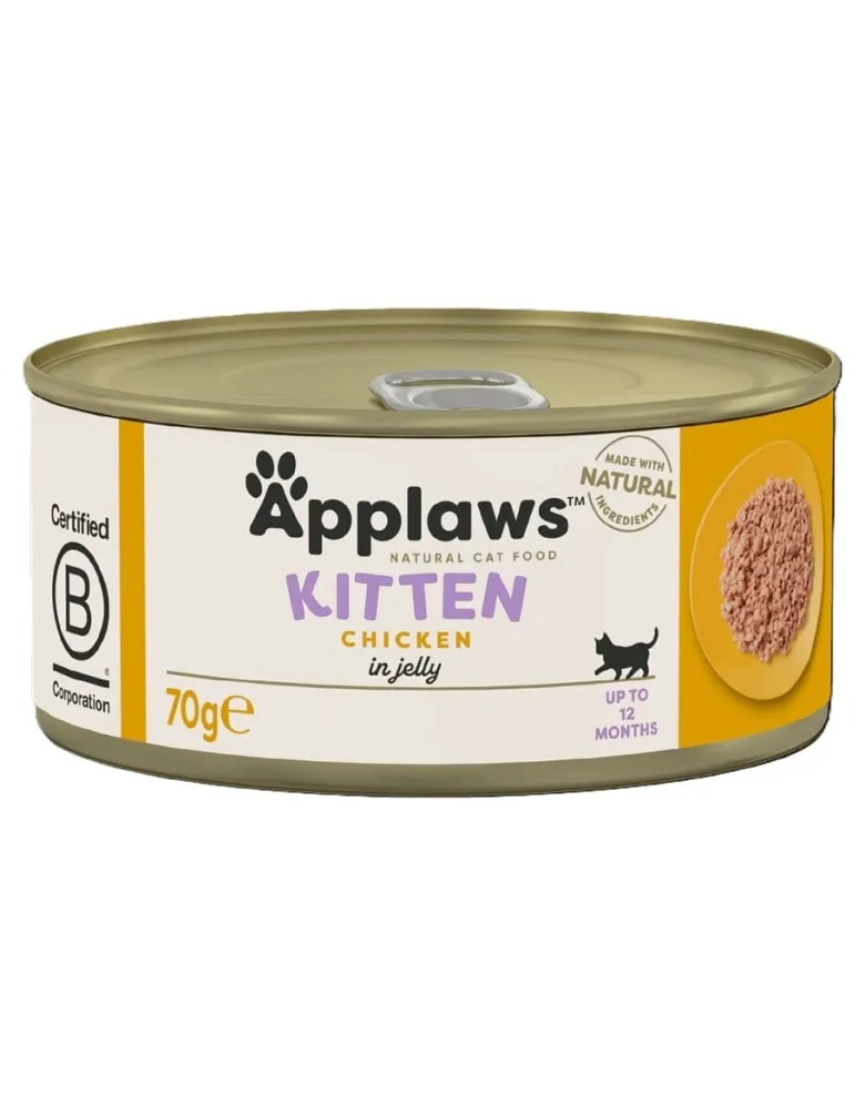 APPLAWS Kitten Chicken Breast cibo umido per gattini pollo in gelatina 6 x 70g