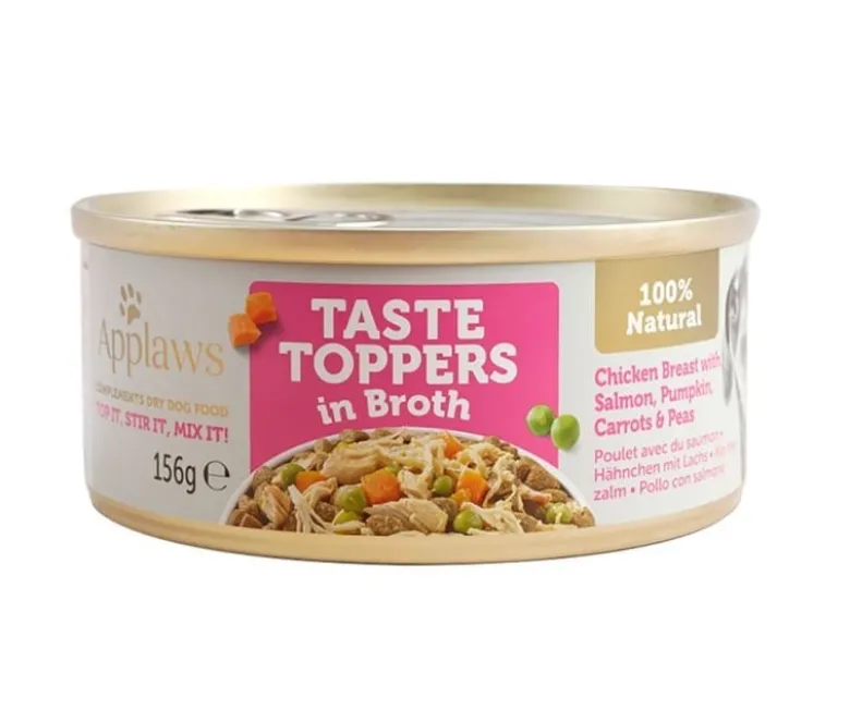 APPLAWS Taste Toppers Petto di pollo, salmone e zucca in brodo 6 x 156g