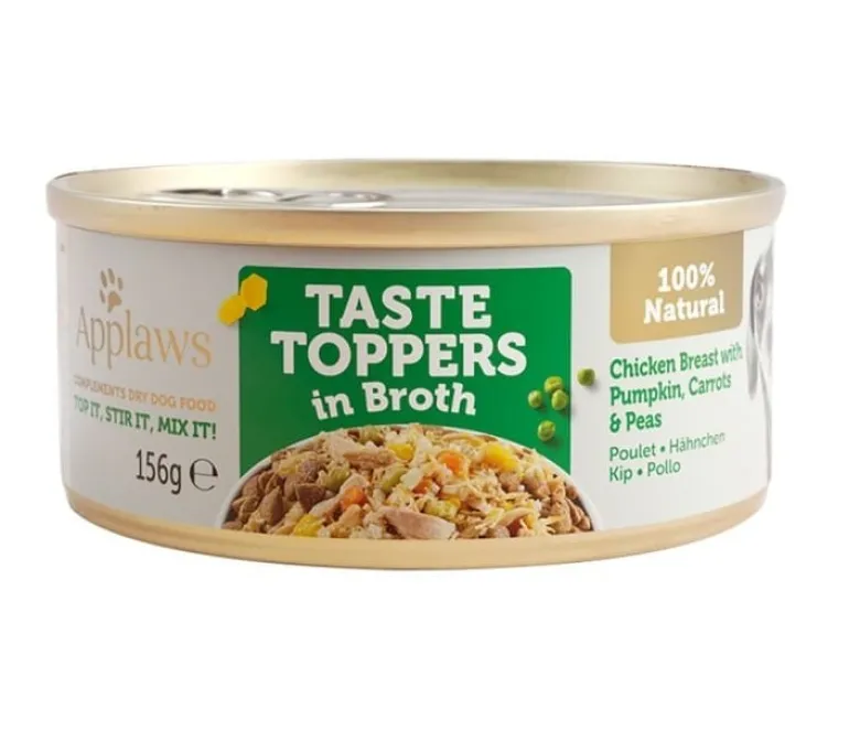 APPLAWS Taste Toppers Petto di pollo, zucca e piselli in brodo 12 x 156g
