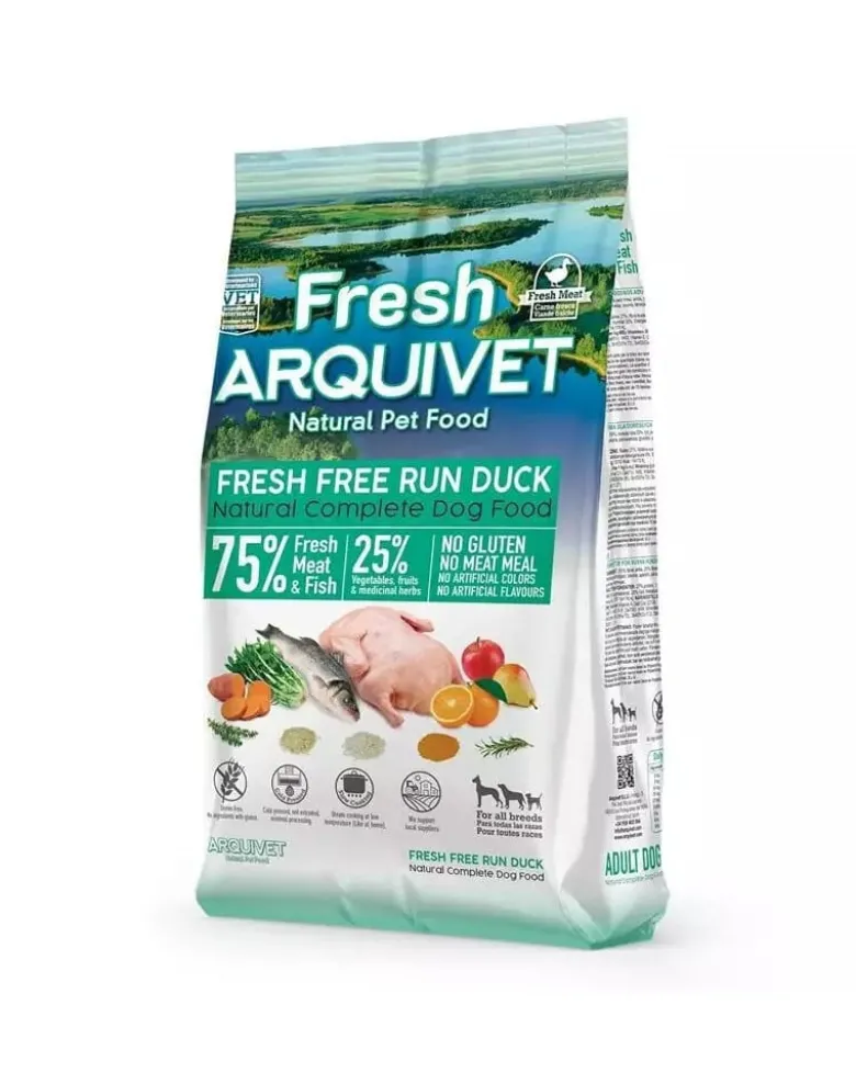 ARQUIVET Fresh Cibo semi-umido per cani anatra con pesce oceanico 2,5 kg