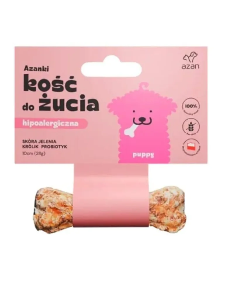 AZANKI Osso in pelle di cervo per cuccioli Puppy 10cm