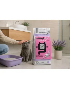 BAZYL Ag+ Compact Lavender 10L lettiera di bentonite con ioni d'argento, profumo di lavanda