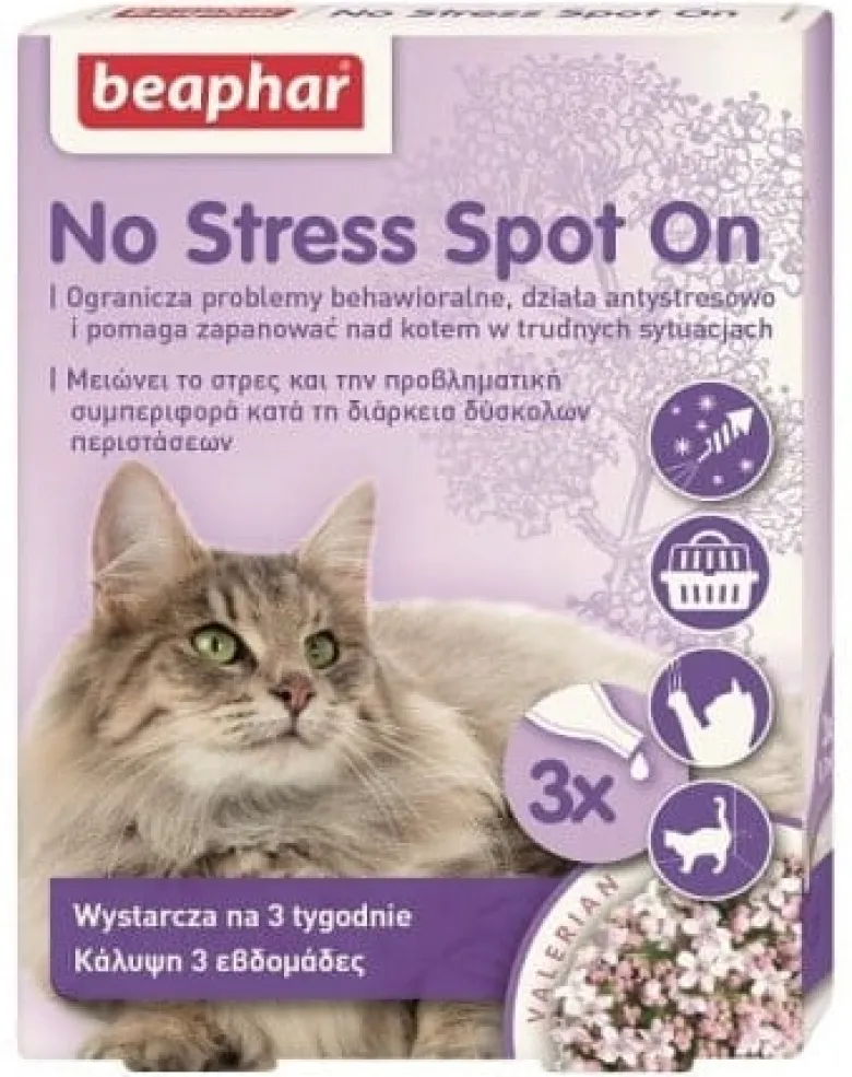 BEAPHAR No Stress Spot On per gatti 0,4 ml x3
