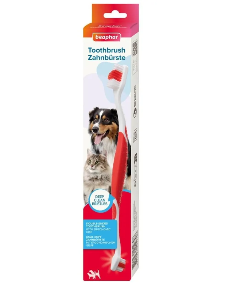BEAPHAR Toothbrush Regular spazzolino da denti doppio lato per cani e gatti