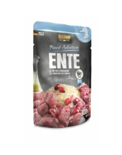 BELCANDO Cibo umido per cani con anatra, riso e mirtilli rossi 6 x 300g