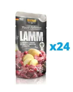 BELCANDO Finest Selection Agnello, patate e mirtilli rossi 24 x 125g cibo umido per cani