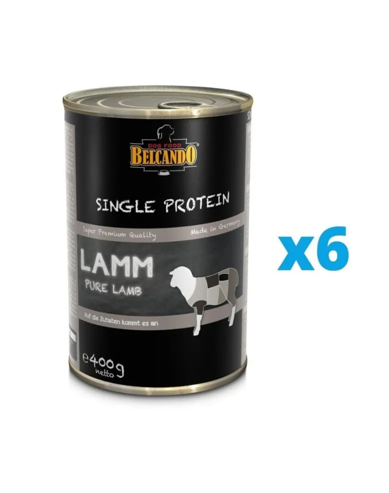 BELCANDO Single Protein Agnello 6 x 400g cibo umido per cani