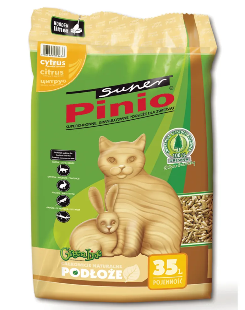 BENEK Lettiera per legno Super Pinio al profumo di agrumi 35l