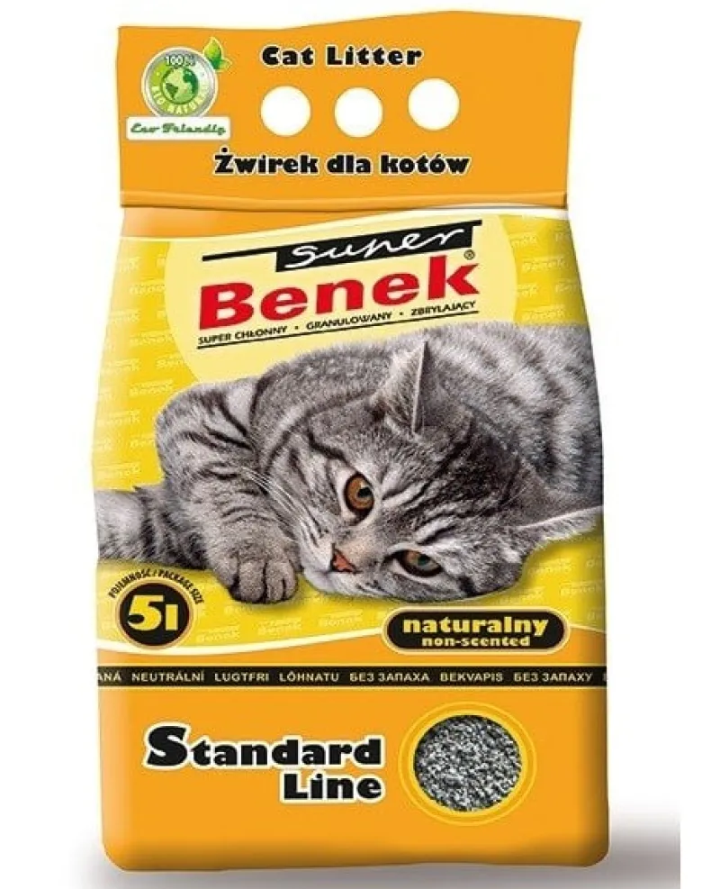 BENEK Super natural 5 L lettiera per gatti in bentonite