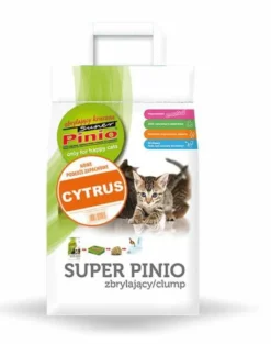 BENEK Super Pinio Lettiera per gatti a perdere Lemon 7 l