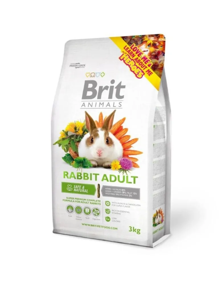 BRIT ANIMALS Rabbit Adult Complete 3kg per conigli adulti