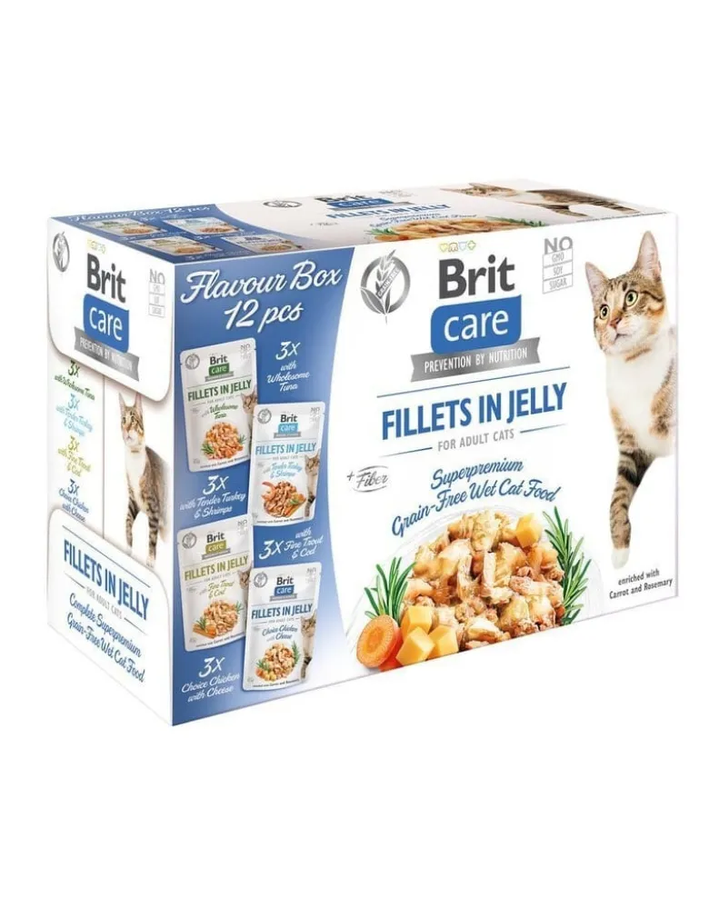 BRIT Care Cat Flavour Box in Jelly 12x85g gusti misti in gelatina