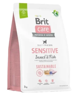 BRIT CARE Dog Sustainable Sensitive fish insekt per cani adulti con pesce e insetti 3 kg