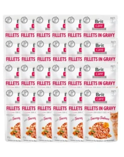 BRIT Care Fillets in gravy savory salmon 24 x 85 g filetti di salmone in salsa