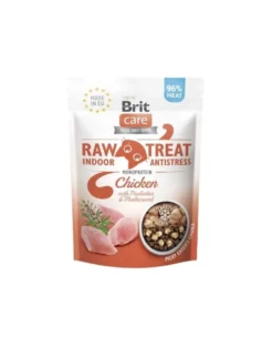 BRIT Care Raw Treat Freeze Dried Indoor Antistress 40 g Bocconcini di pollo liofilizzato con probiotici per gatti