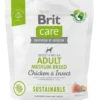 BRIT CARE Sustainable Adult Medium breed chicken insekt per cani adulti di razza media con pollo e insetti 1 kg