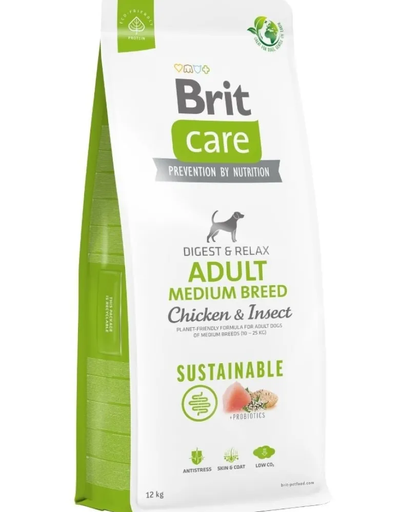 BRIT Care Sustainable Adult Medium Breed con pollo e insetti 12 kg