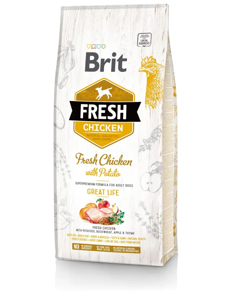 BRIT Fresh chicken with potato adult great life 24 kg (2 x 12 kg)