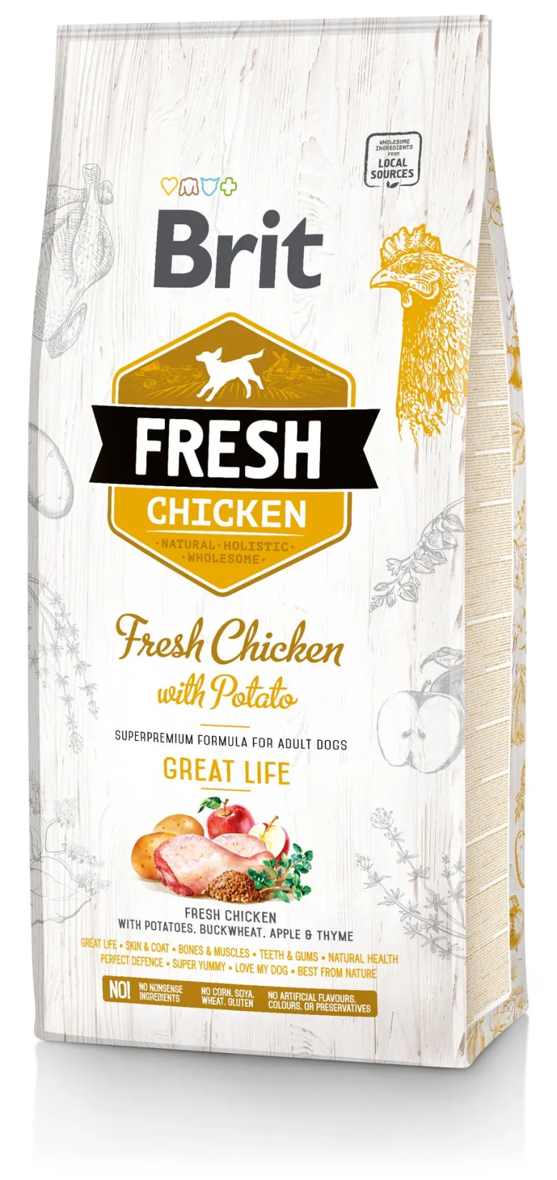 BRIT Fresh chicken with potato adult great life 24 kg (2 x 12 kg)