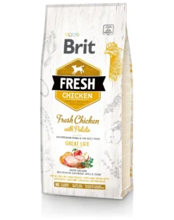 BRIT Fresh chicken with potato adult great life 2 x 12kg + FLEXI New Comfort L Tape 8m GRATIS