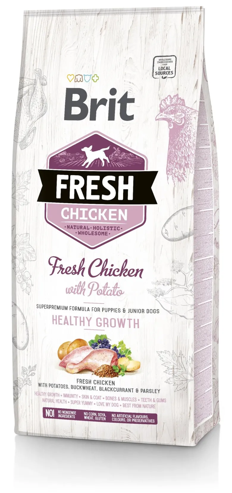 BRIT Fresh chicken with potato puppy healthy growth 24 kg (2 x 12 kg)