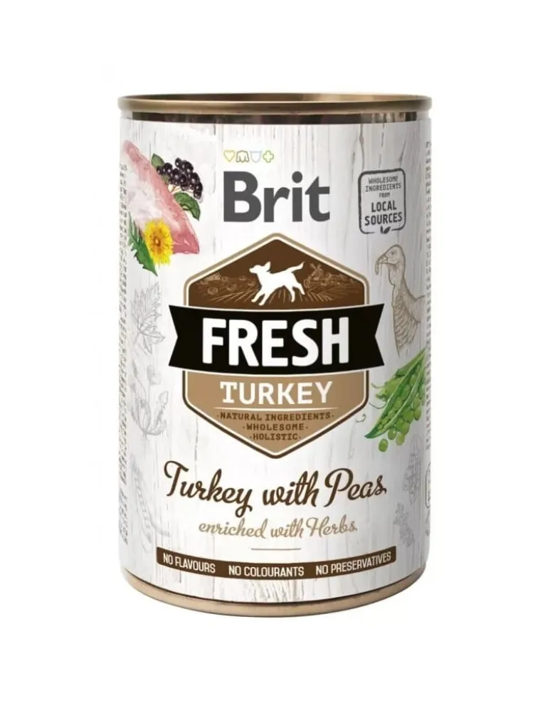 BRIT FRESH turkey & peas 400 g cibo umido tacchino e piselli