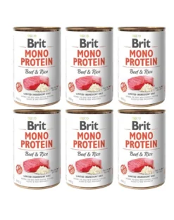 BRIT Mono Protein Beef & Rice 6 x 400g alimento monoproteico com manzo e riso